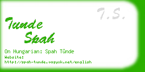 tunde spah business card